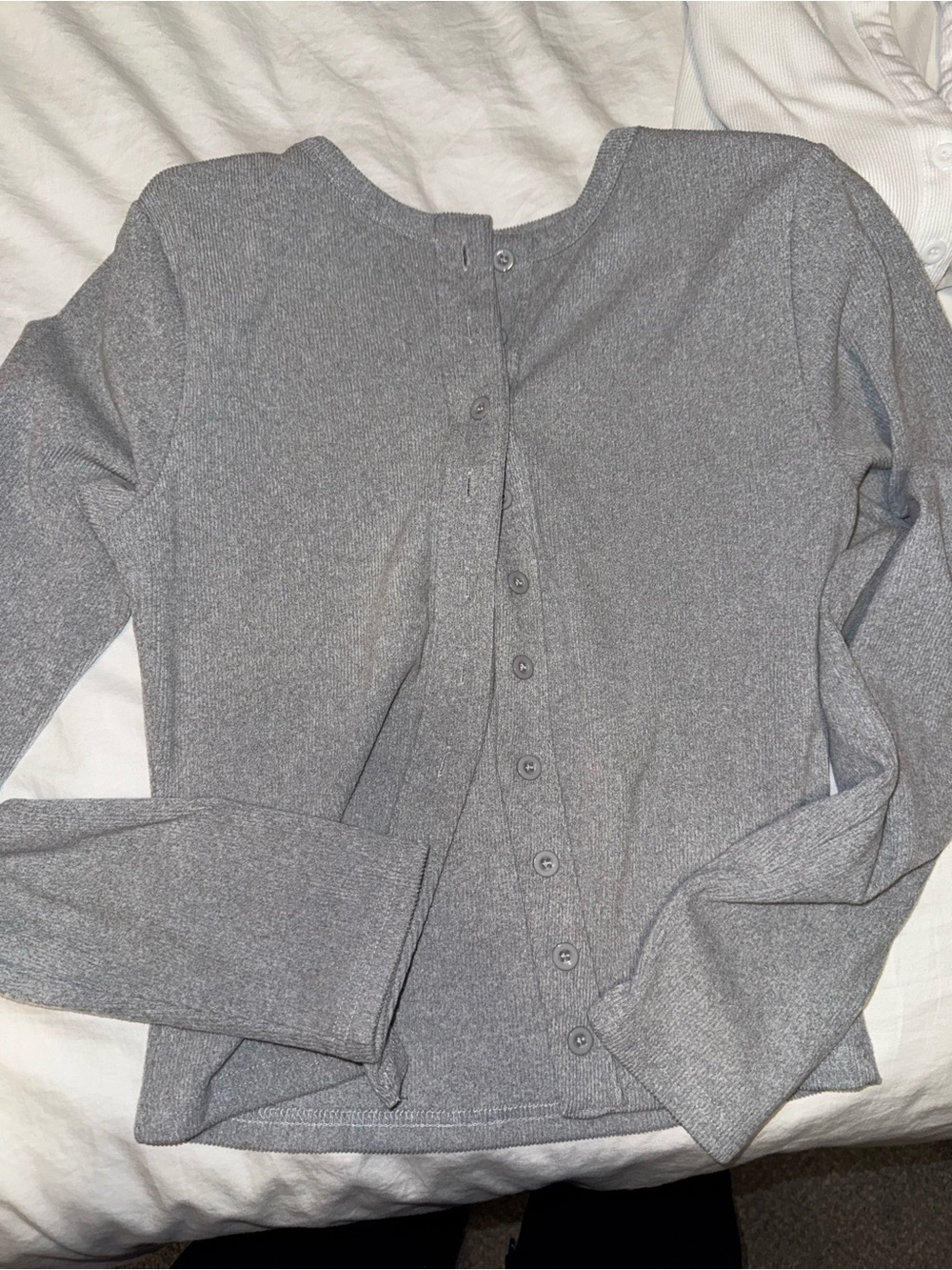 Target Women’s Long Sleeve Button-Front Tops - Black, White, Gray - Picture 2 of 3